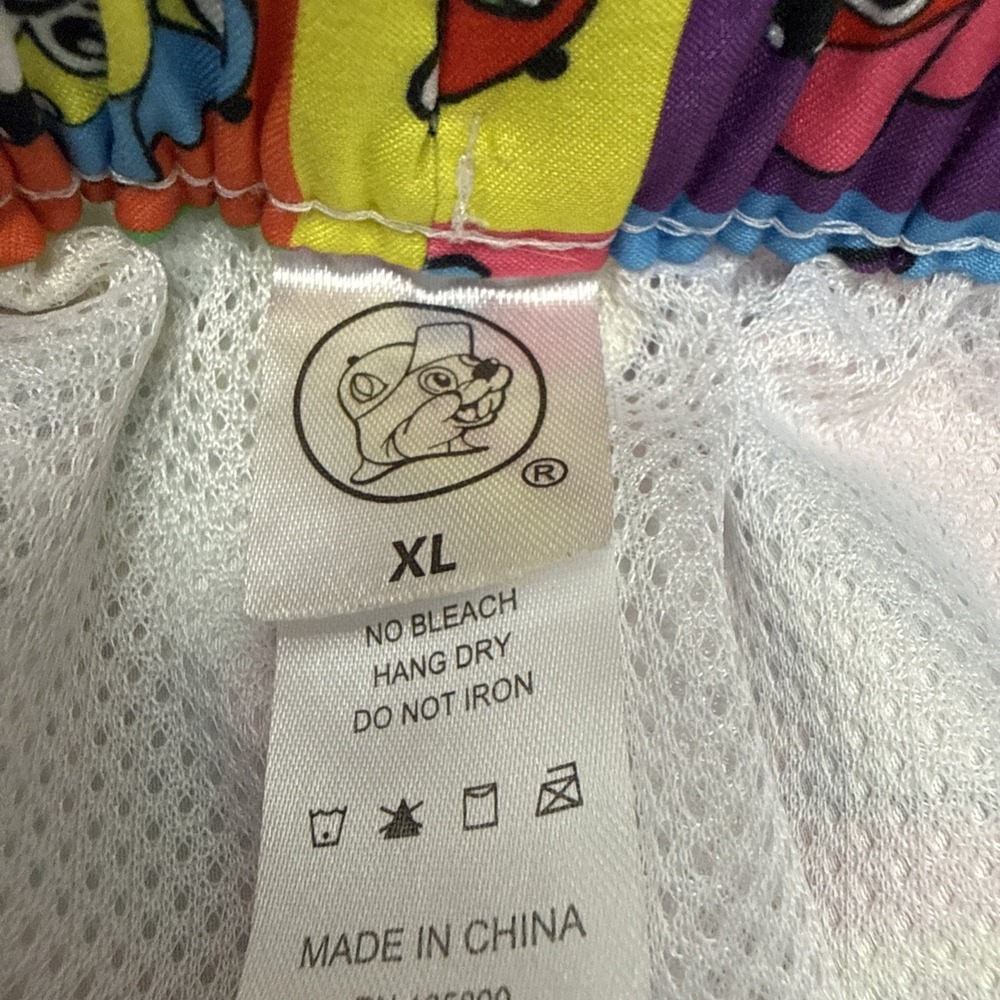 Buc-ees beaver swim trunks men's XL colorful checkered retro brief lined novelty - Picture 10 of 11